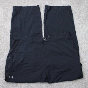 Under Armour Pants Mens 40x32 Black UA Convertible Zip Off Nylon Stretch